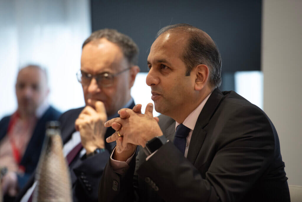 Vim Maru, CEO of Barclays UK, sat at a roundtable event next to Andrew Bailey, Governor of Bank of England.