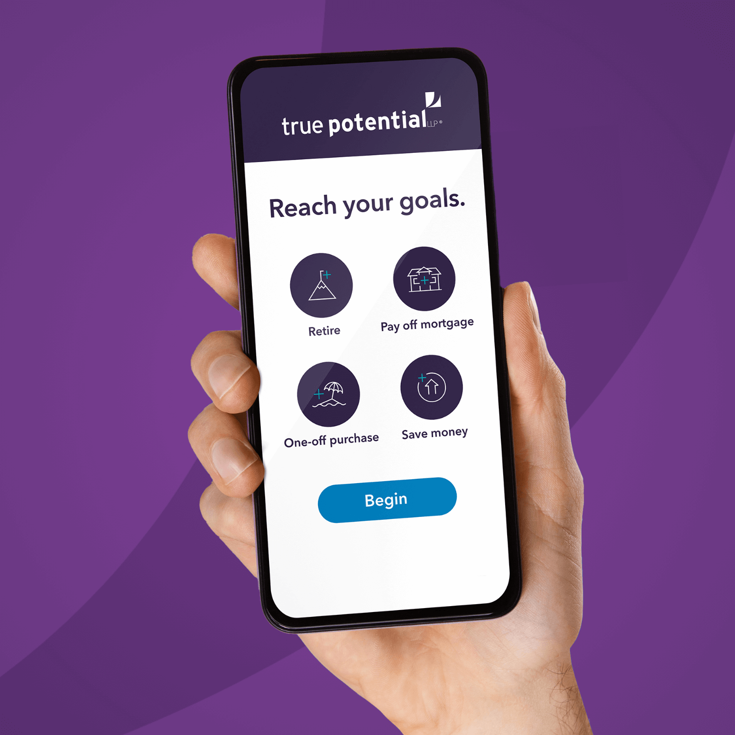 A mobile phone screen showing the True Potential app